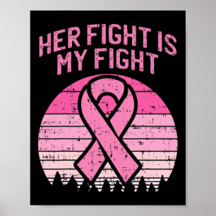 Her Fight Is My Fight Husband Breast Cancer Awaren Poster