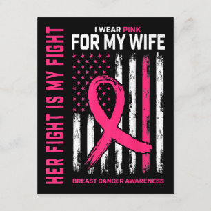 Her Fight Is My Fight I Wear Pink Wife Breast Canc Enclosure Card