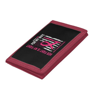 Her Fight Is My Fight I Wear Pink Wife Breast Canc Trifold Wallet