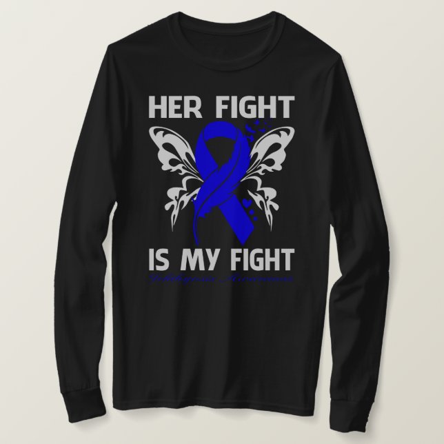Her Fight Is My Fight ICHTHYOSIS AWARENESS Butterf T-Shirt (Design Front)