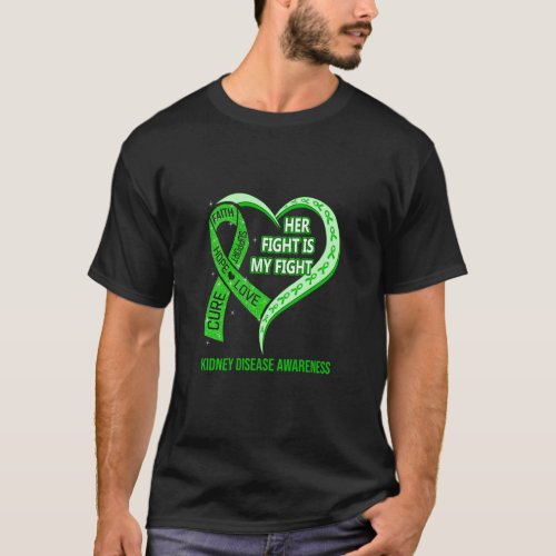 Her Fight Is My Fight Kidney Disease Awareness Rib T_Shirt