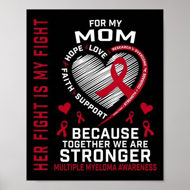 Her Fight Is My Fight Mom Multiple Myeloma Awarene Poster (Front)