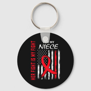 Her Fight Is My Fight Niece Heart Disease Awarenes Keychain