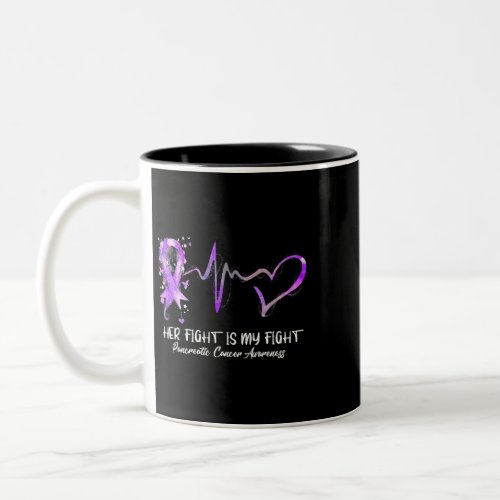 Her Fight Is My Fight Pancreatic Cancer Awareness  Two_Tone Coffee Mug