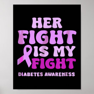 Her Fight-is-my-fight Quote Diabetes Awareness Poster