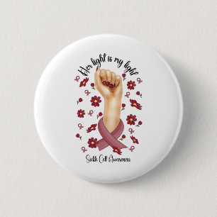 Her Fight Is My Fight Sickle Cell Awareness Burgun Button