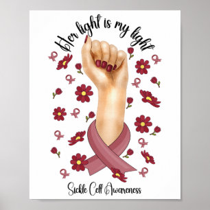 Her Fight Is My Fight Sickle Cell Awareness Burgun Poster
