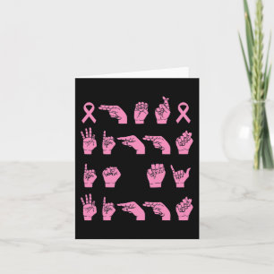 Her Fight Is My Fight Sign Language Breast Cancer Card