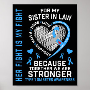Her Fight Is My Fight Sister In Law Type 1 Diabete Poster