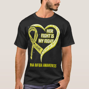 Her Fight Is My Fight Spina Bifida Awareness Ribbo T-Shirt