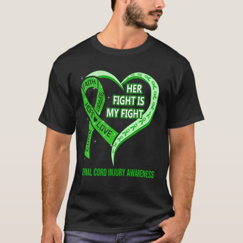 Her Fight Is My Fight Spinal Cord Injury Awareness T_Shirt
