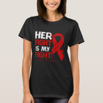 Her Fight Is My Fight STROKE AWARENESS Feather T-Shirt