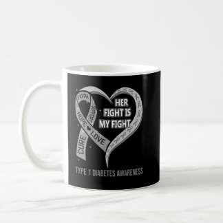 Her Fight Is My Fight Type 1 Diabetes Awareness Ri Coffee Mug