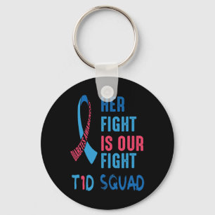 Her Fight Is Our Fight Diabetes Awareness Day T1d  Keychain