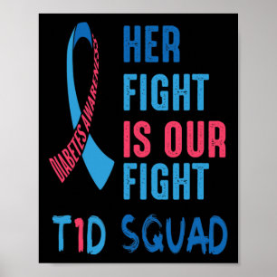 Her Fight Is Our Fight Diabetes Awareness Day T1d Poster