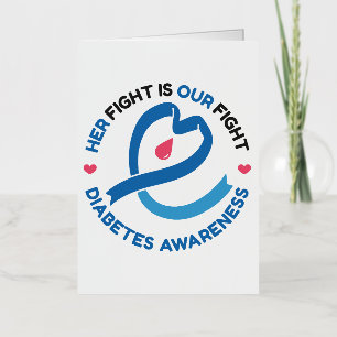 Her Fight Is Our Fight – Diabetes Awareness Foil Holiday Card