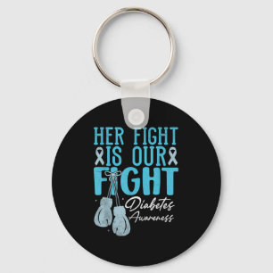 Her Fight Is Our Fight Diabetes Awareness Month Di Keychain