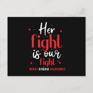 Her Fight Is Our Fight Heart Disease Awareness Postcard