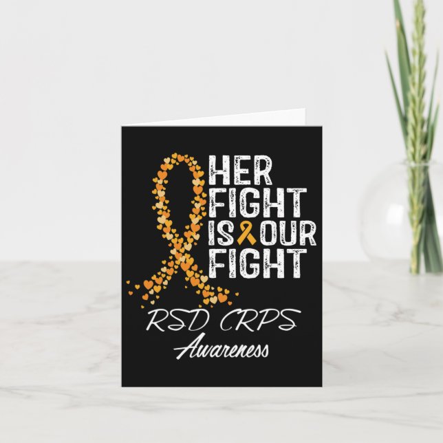 Her Fight Is Our Fight Rsd Crps Awareness 2  Card (Front)