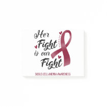 Her Fight is our Fight Sickle Cell Anemia Awarenes Post-it Notes