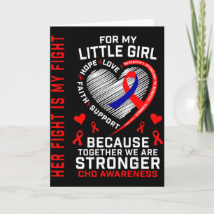 Her Fight Little Girl Chd Awareness Heart Disease Card