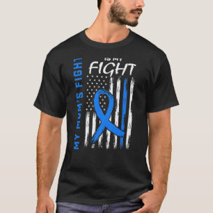 Her Fight Mom Type 2 Diabetes Awareness Flag Men W T-Shirt