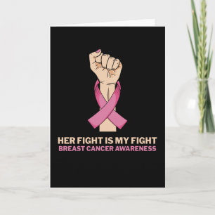Her Fight My Fight Family Matching Breast Cancer Card