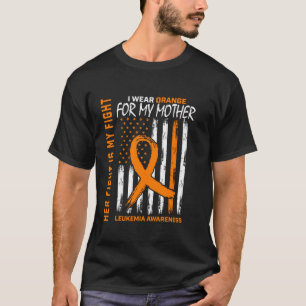 Her Fight Orange Mother Mom Leukemia Awareness Fla T-Shirt