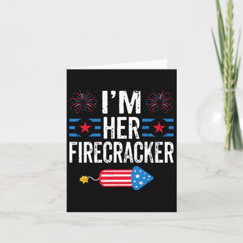 Her Firecracker 4th Of July Fireworks Matching Cou Card