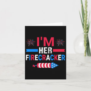 Her Firecracker July 4th Matching Couple For Here Card