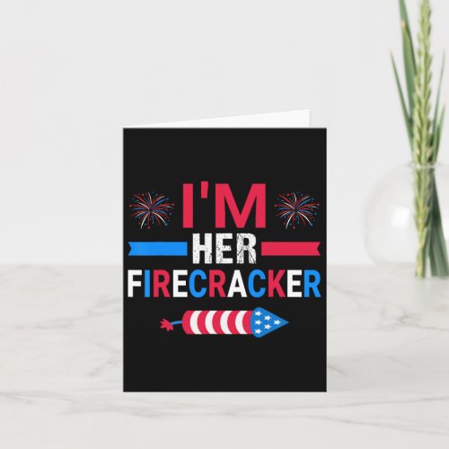 Her Firecracker July 4th Matching Couple For Here  Card