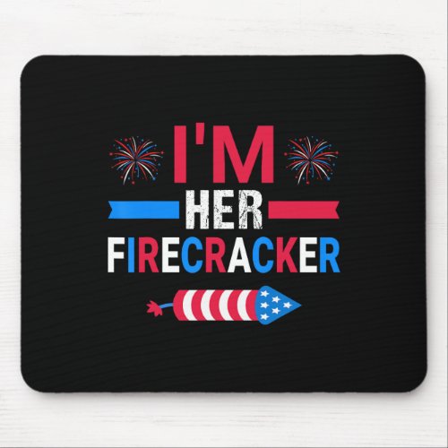 Her Firecracker July 4th Matching Couple For Here  Mouse Pad