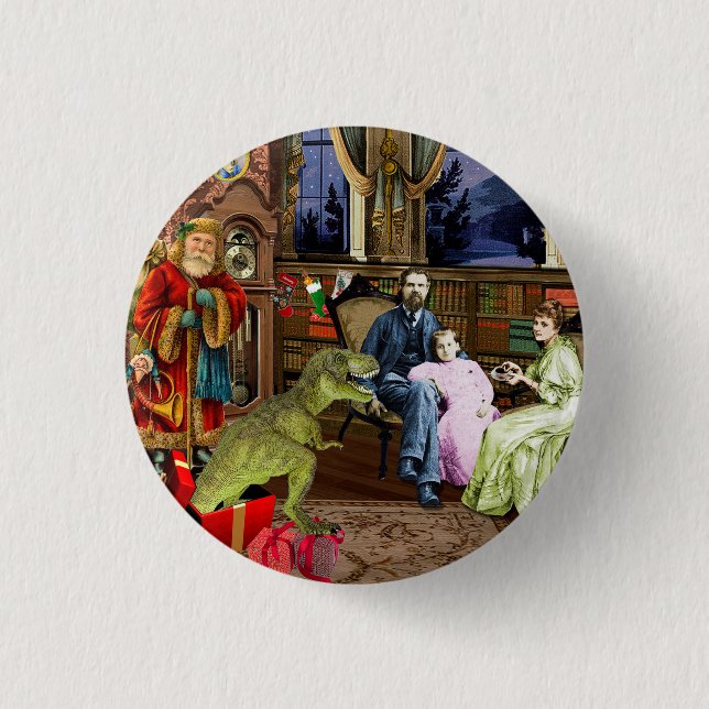 Her First T-Rex Button (Front)