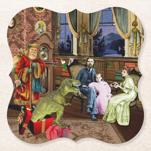  Her First T-Rex Paper Coaster (Front)