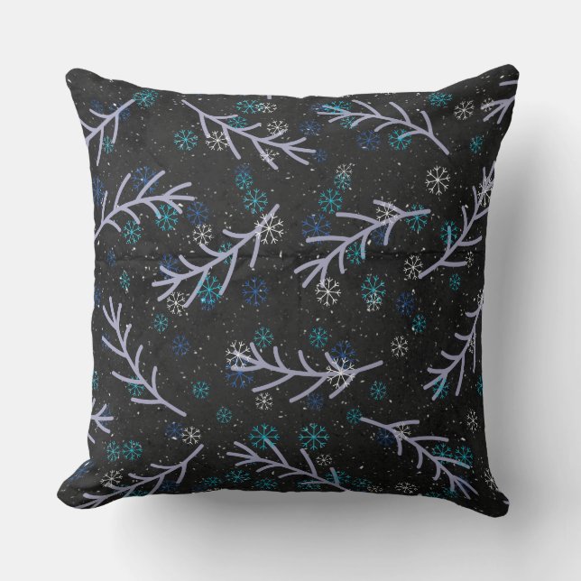 Her Four Seasons – Winter Pattern Throw Pillow (Front)