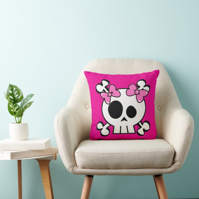 Her Head 16x16 Throw Pillow (Chair)