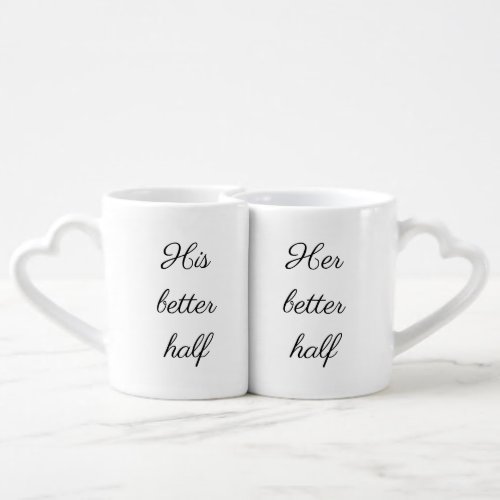 Her His Better Half Couple Wife Husband Coffee Mug Set