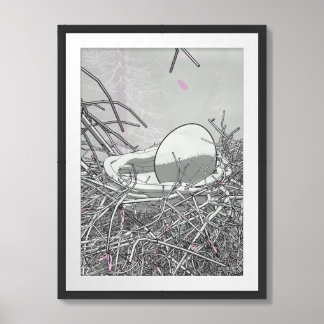 Her in the rain framed art