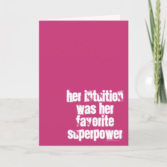 Her intuition was her favorite superpower card (Front)