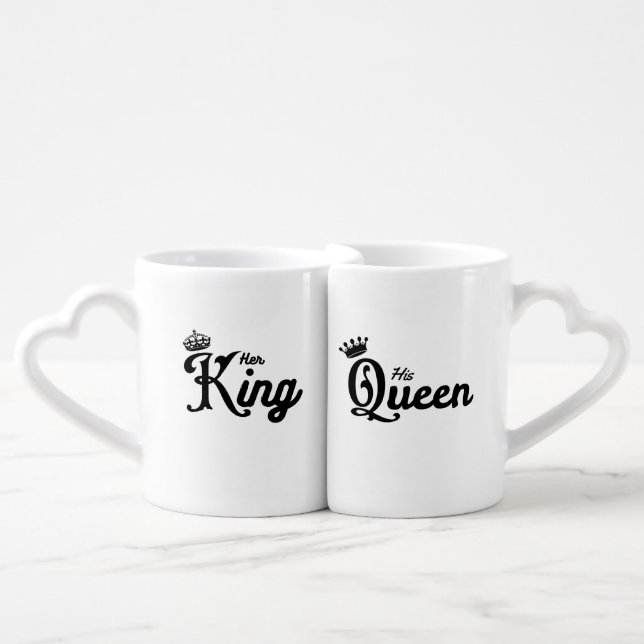 Her king and His queen lovers mug set (Front Nesting)