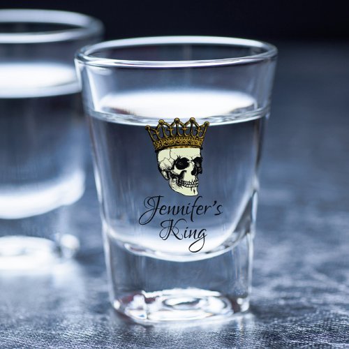 Her King Skull with Gold Crown Shot Glass