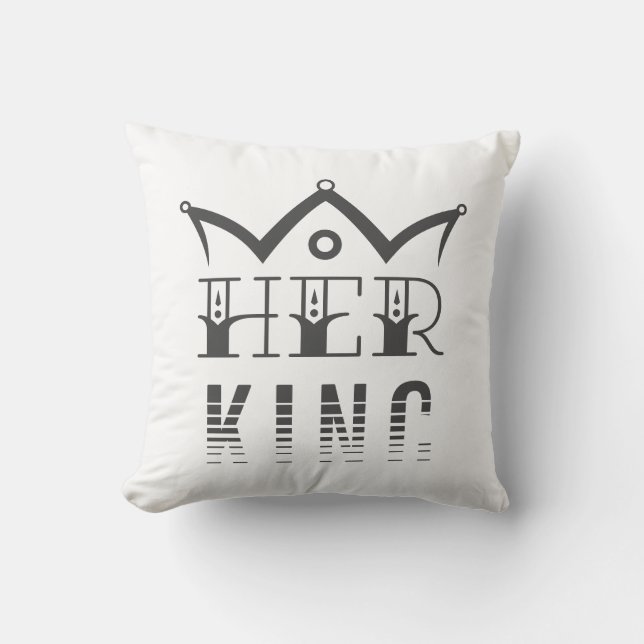 Her King Throw Pillow (Front)