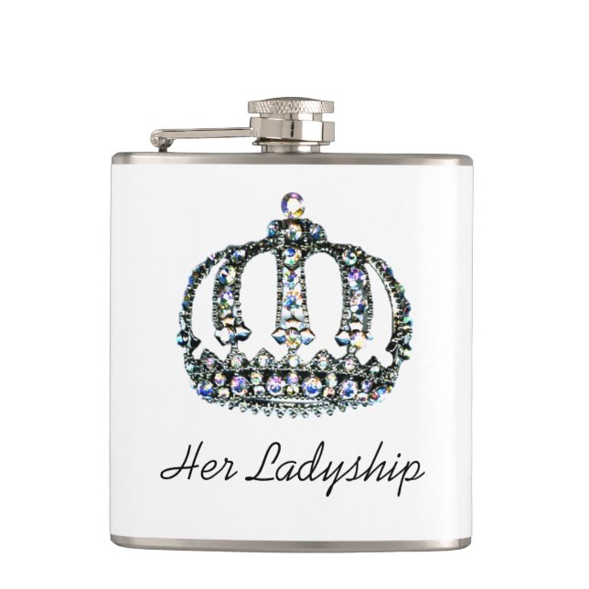 "Her Ladyship" Tiara  Flask (Front)