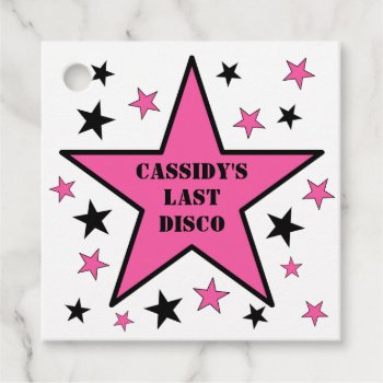 Her Last Disco Cowgirl Bachelorette Party Favor Tags