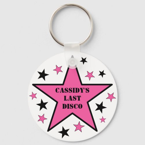 Her Last Disco Cowgirl Bachelorette Party Keychain