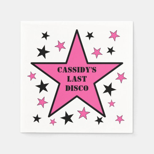 Her Last Disco Cowgirl Bachelorette Party Napkins