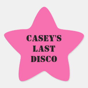 Her Last Disco Cowgirl Bachelorette Party Star Sticker