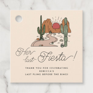 Her Last Fiesta Boho Desert Bachelorette Favor Favor Tags