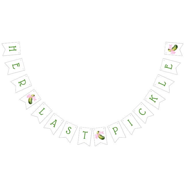 Her Last Pickle! Bridal Shower Decorations Bunting Flags (All)