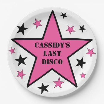 Her Last Ride Disco Cowgirl Bachelorette Party Paper Plates